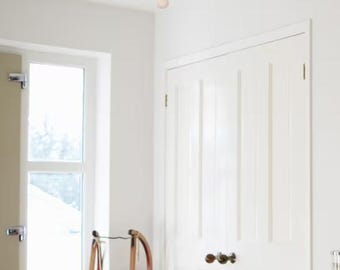 Chandelier Flush Mount Light Fixture Farmhouse Antique White Wood Beads Pendant Lighting for Bedroom Bathroom Dining Room or Kitchen Island