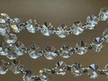 6.6 Feet Chandelier CRYSTAL BEAD Chain Prism Parts AAA 30% Lead K9 14mm Silver