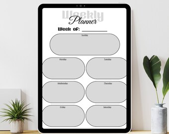 Modest Printable Weekly Planner, Digital Download,  PDF