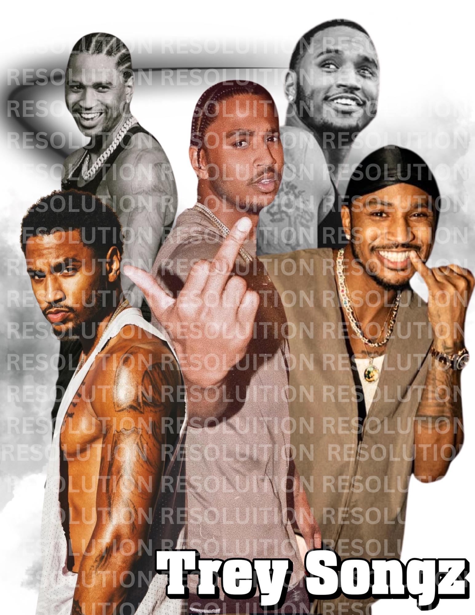 Trey Songs Tshirt Design PNG| Trey Bootleg Tee| Trigga Digital Download| Bootleg Rap Tee| Hip Hop Design| DTF DTG Sublimation|Ready to print