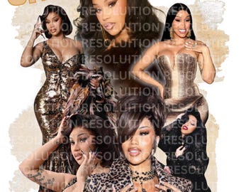 Cardi B Tshirt Design PNG| Bootleg Tee| Little Miss Drama Digital Download| Rap Tee| Hip Hop| DTF DTG Sublimation|Ready to print