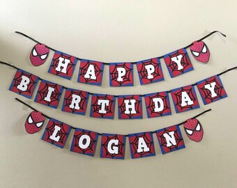Spiderman Banner. Spiderman Party Banner. Spiderman Birthday