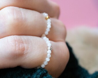 Anello in Oro 9 kt con Perle e Pietre preziose | Gioielli fatti a mano