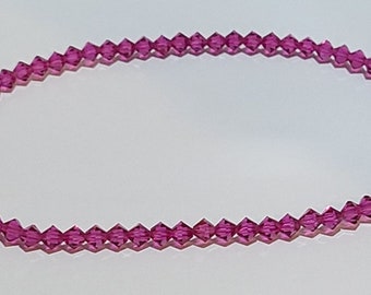 Fushcia, Made with Swarovski Crystal Beads