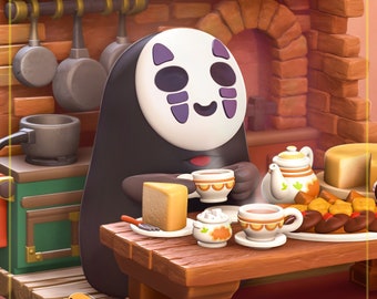 Chibi No Face - Spirited Away. Resin Kit - 3D Printed