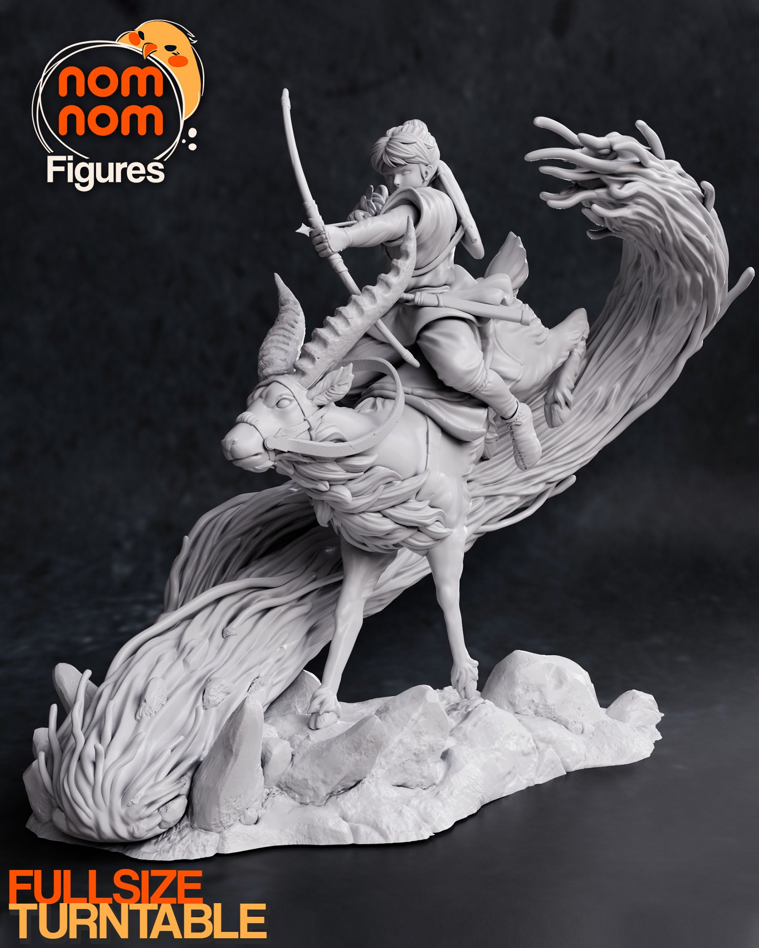 アシタカ - もののけ姫。レジンキット - 3Dプリント。 - Etsy 日本
