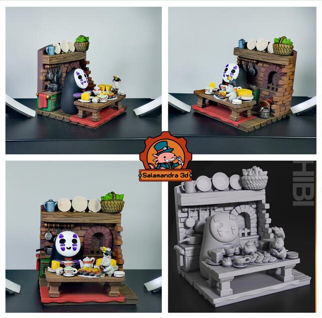 Chibi No Face - Spirited Away. Resin Kit - 3D Printed - Etsy