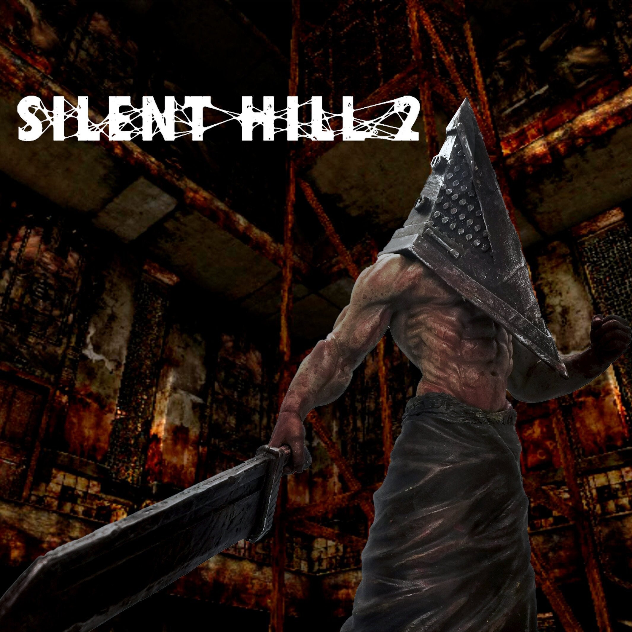 Boneco action figure Pyramid Head + Enfermeira coleção Silent Hill -  Impressão 3D