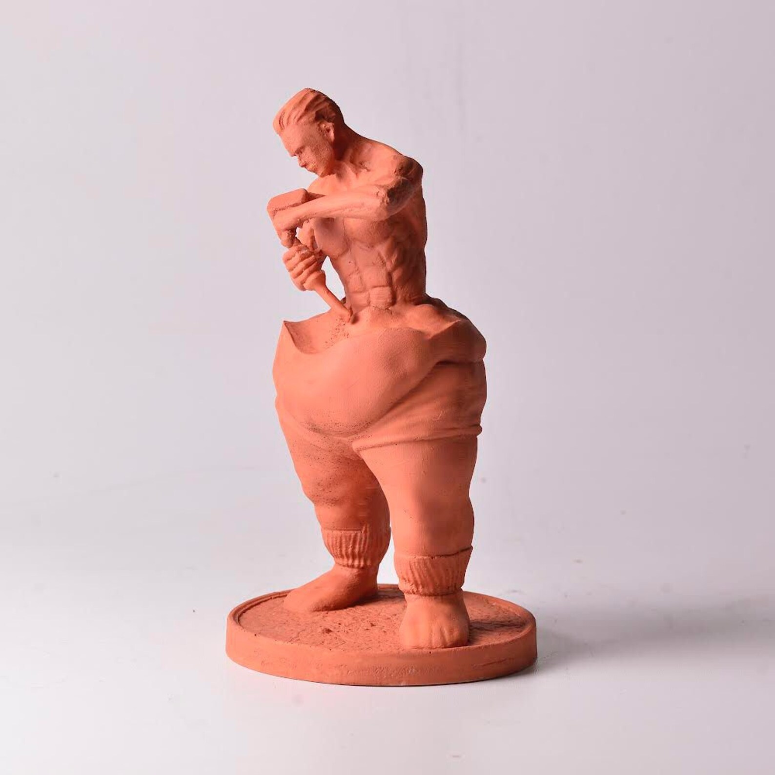 Self Carved Man Sculpture Self Made Man Unique Design Etsy