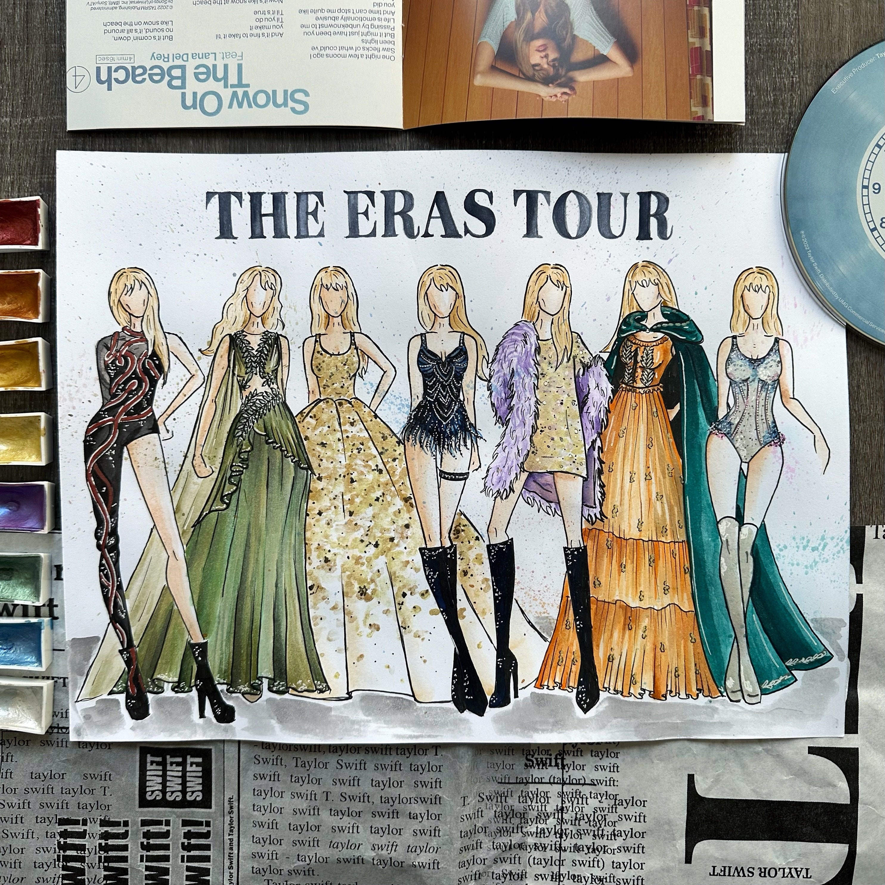 アート・デザイン・音楽 Taylor Swift The Eras Tour Book Eras Tour Outfits Print 1 - Etsy