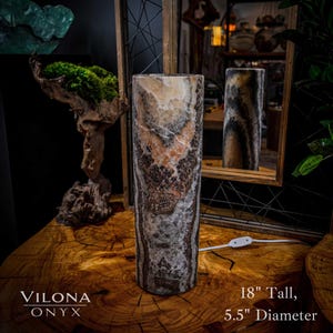 Tangerine Sierra Onyx Crystal Table Lamp #10 - Etsy