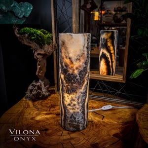 Tangerine Sierra Onyx Crystal Table Lamp #10 - Etsy