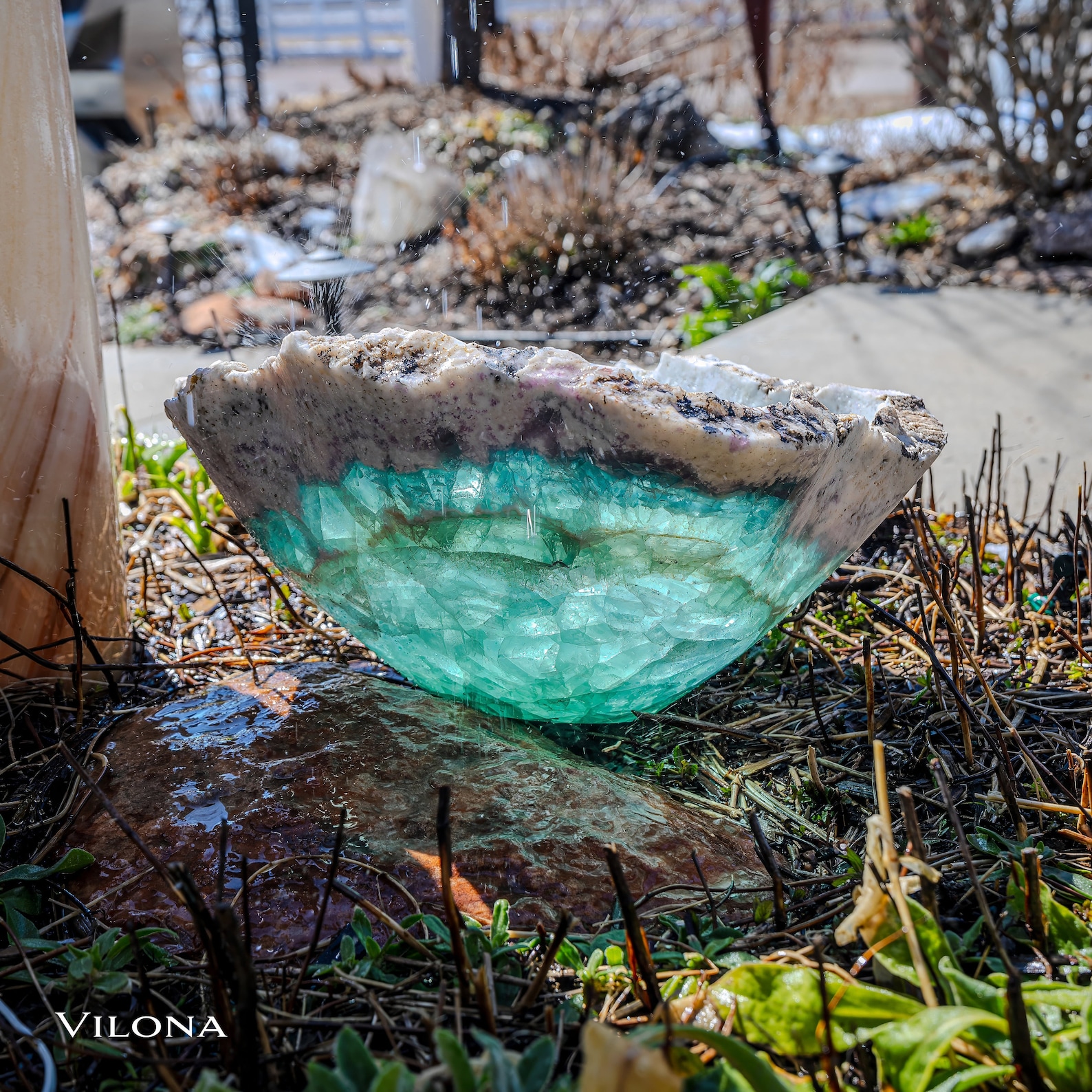Handmade Green Fluorite Bowl Large