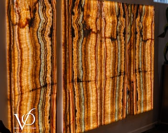 Exotic Aqua Onyx Wall Panels (Quad Set #1)