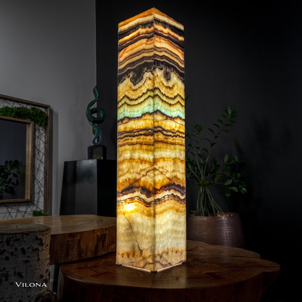 Aqua Onyx Crystal Floor Lamp (3/6) Exotic