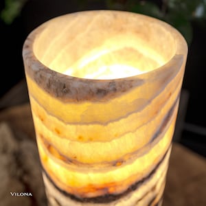 Tangerine Sierra Onyx Crystal Table Lamp (7/20) - Etsy