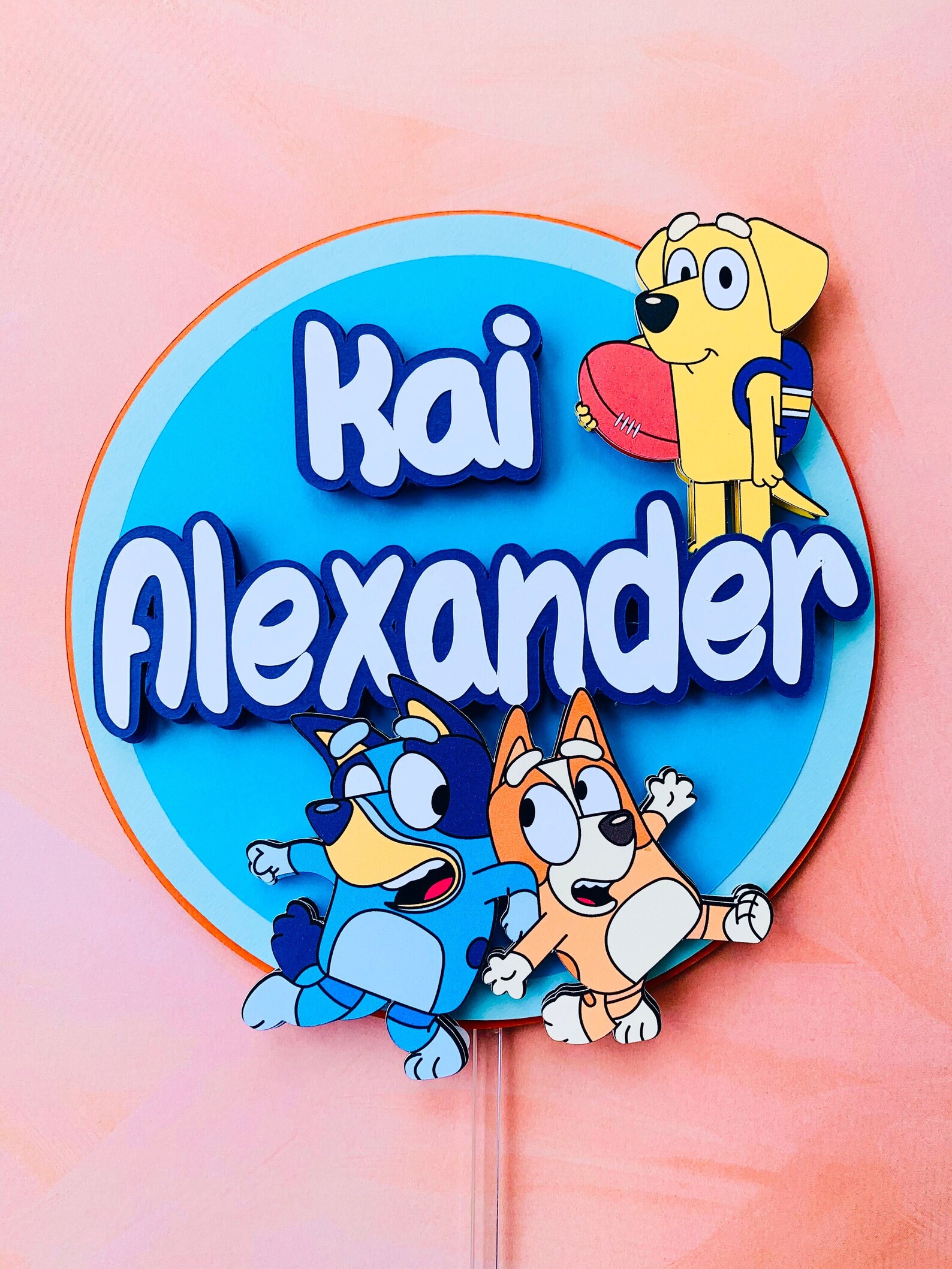 Bluey Cake Topper bluey party Bluey anniversaire Cake Etsy