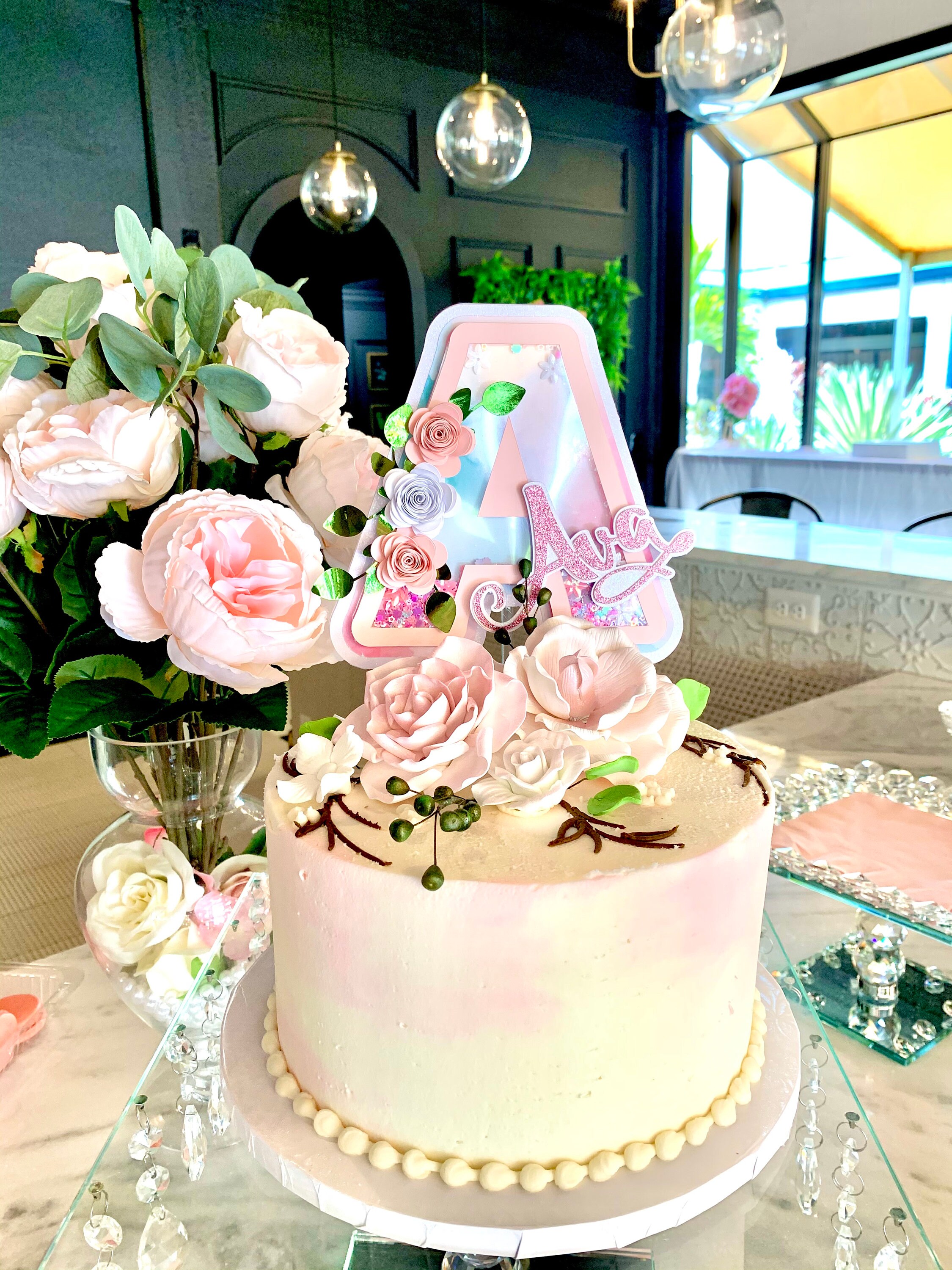 Shaker Cake Topper Letter Cake Topper Etsy UK