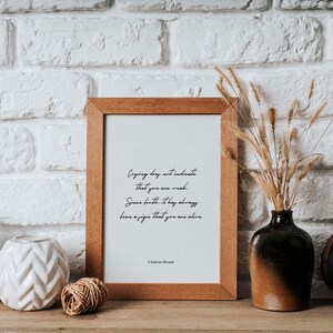 Charlotte Bronte Quote Print: Literary Wall Art (Digital Download)