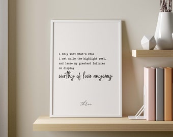Enneagram 3 Print: The Achiever, Sleeping At Last Lyrics (Digital Download)