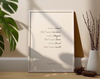 Charles Dickens Quote Print: Literary Wall Art (Digital Download)