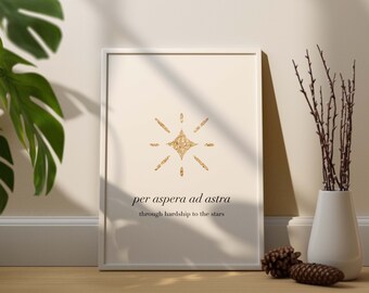 Ad Astra per Aspera Digital Illustration Art Print by Catcoq. Museum ...