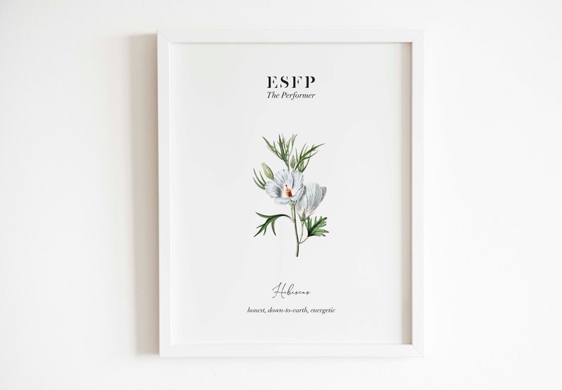Extroverted Flower MBTI Extrovert Flower Art Prints Bundle: Personality Type Gift (digital ...