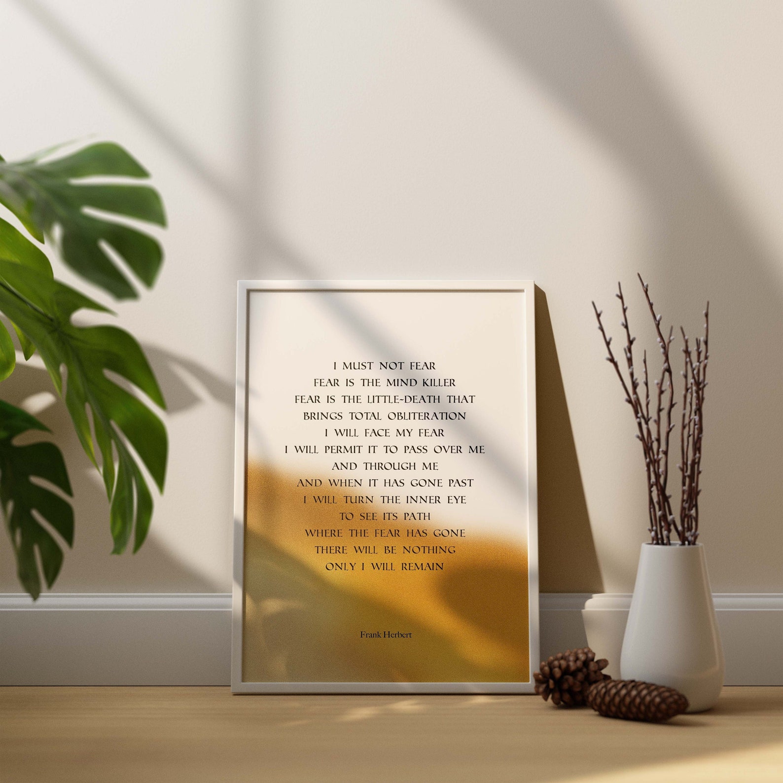 Litany Against Fear Print, I Must Not Fear, Fear is the Mind Kiler ...