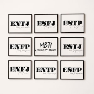 Bundle MBTI Extrovert Prints, Psychology Decor, Myers Briggs Poster, enfp enfj entp enfp estp esfj esfp estj gift