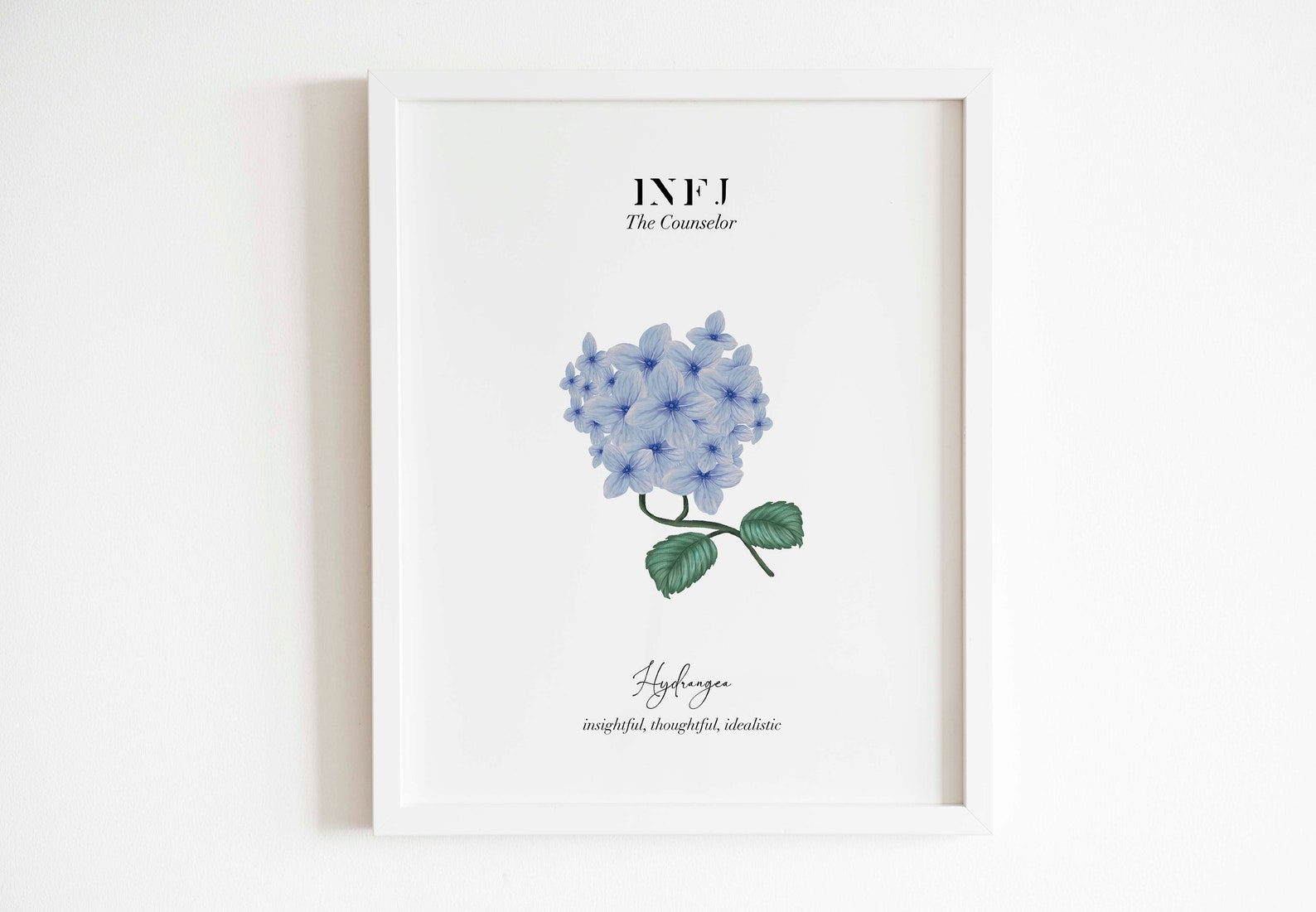 MBTI Introvert Flower Art Prints Bundle, Infj Infp Intj Intp Isfj Istj
