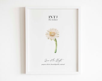 INTJ 'Queen of the Night' Floral Art Print (Digital Download)