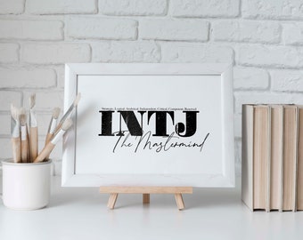 INTJ The Mastermind-print: Myers-Briggs-persoonlijkheidscadeau (digitale download)