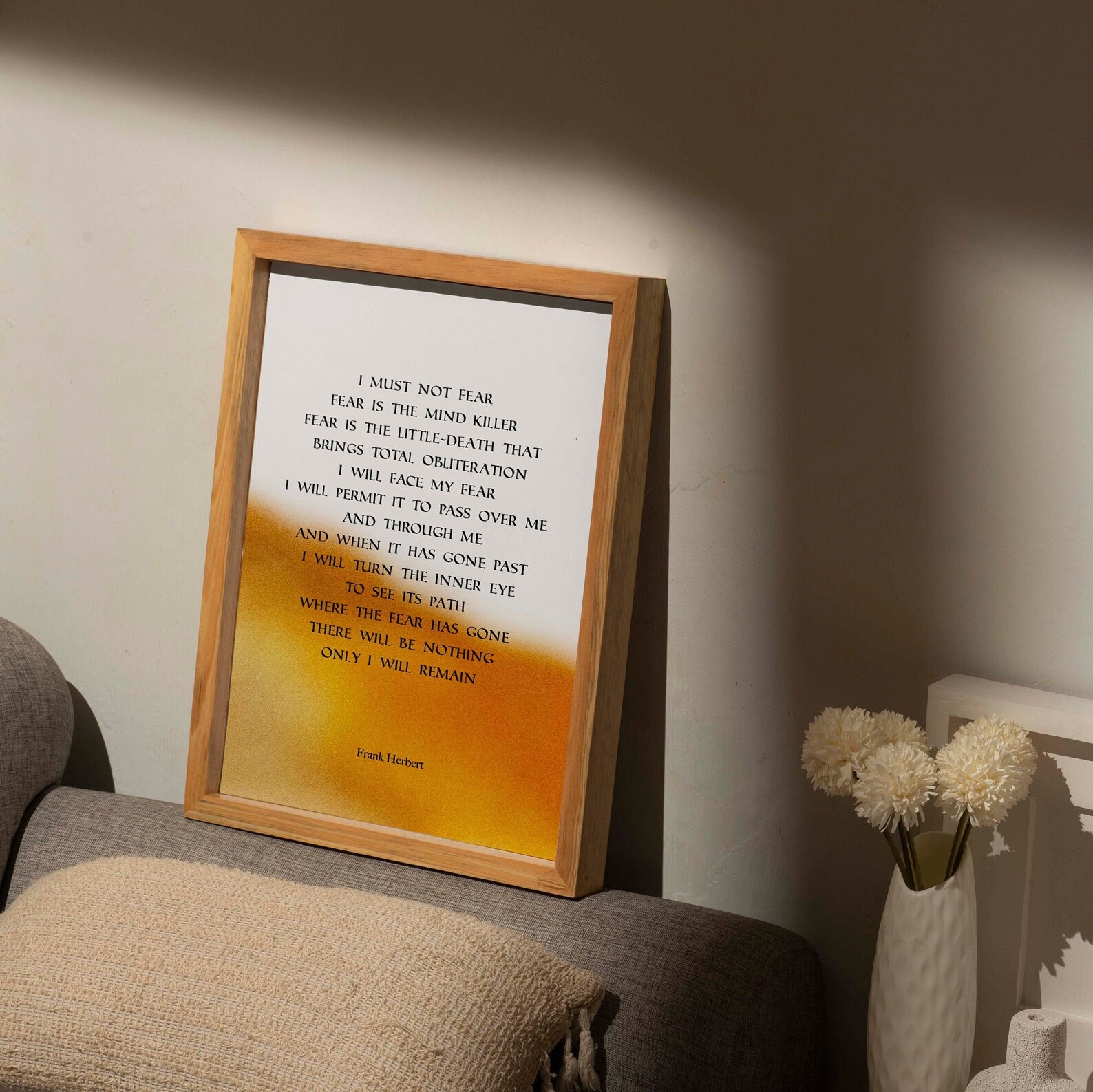 Litany Against Fear Print, I Must Not Fear, Fear is the Mind Kiler ...