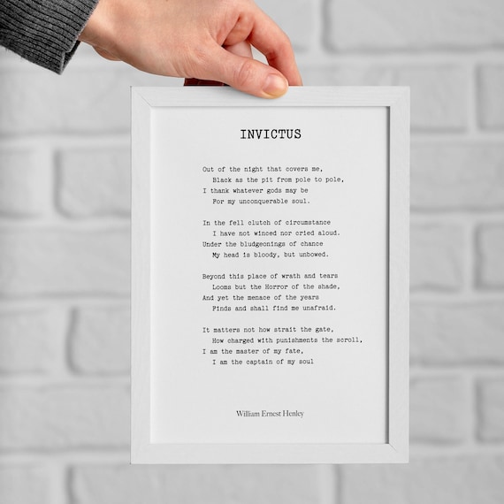 Invictus Pdf Significado Del Poema Invictus Invictus Canvas Wall Art Impresión