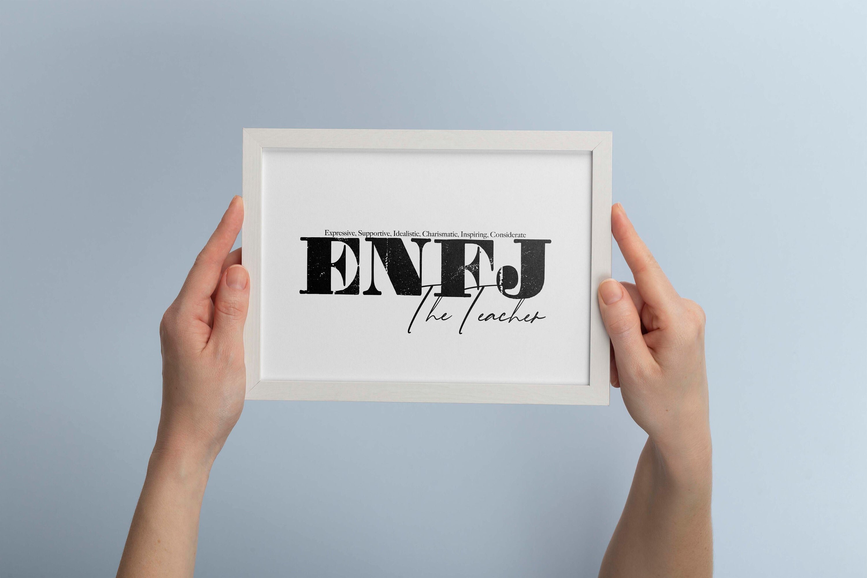ENFJ ウォールアートプリント、MBTI パーソナリティタイプ、ENFJ 先生へのギフト、マイヤーズ・ブリッグス、カール・ユング、16  パーソナリティ心理学装飾 - Etsy 日本