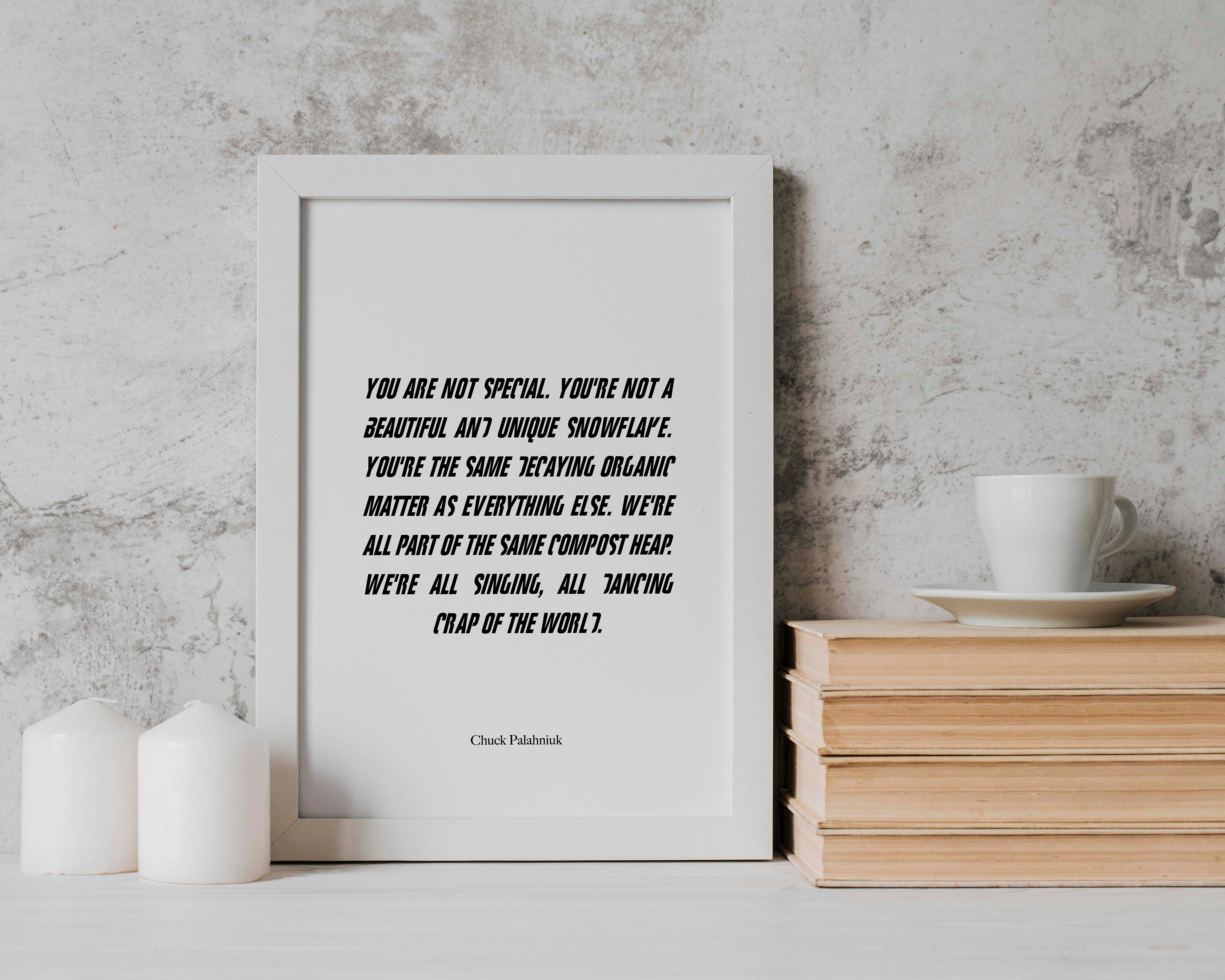 ファイト・クラブ名言集：パラニューク『あなたは特別じゃない』（デジタルダウンロード） - Etsy 日本, image size:3000x2400