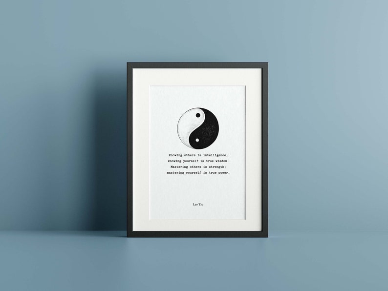 Lao Tzu Quote Print: Taoism Yin Yang Art (digital Download) - Etsy