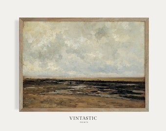 Rustic Coastal Art Printable | Vintage Seaside Oil Painting | Digital Wall Art PRINT Download | #102