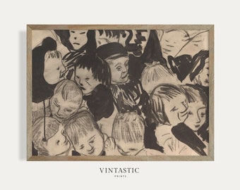 Abstrakter Figurativer Kunstdruck | Vintage Kunstwerk | Vintage Drucke Shop | Digital DRUCKBAR Download | 138