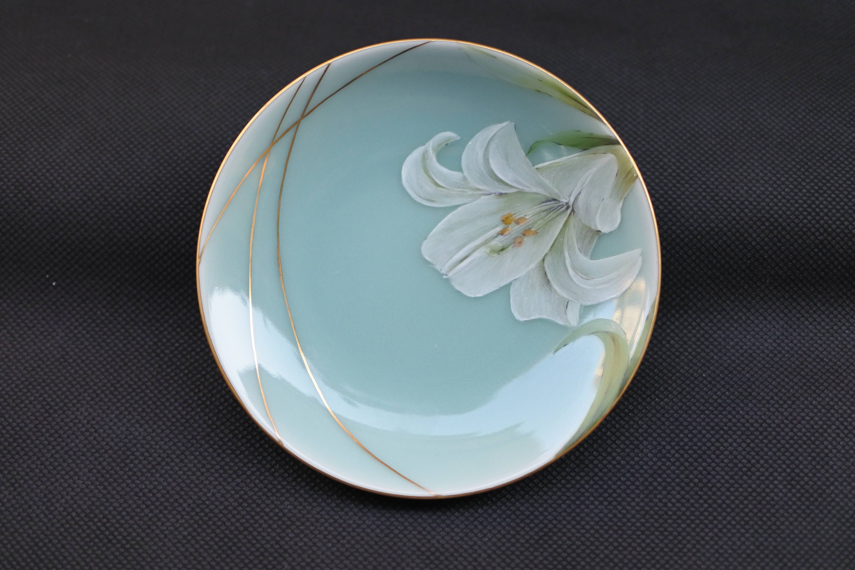 Handbemalter japanischer Porzellan Sacucer/Servierplatte mit | Etsy