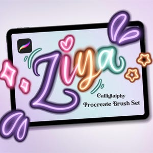 Ziya Lettering Procreate Brush Set, Lettering Brush, Procreate Lettering, Calligraphy Brush, IPad Lettering, Brush Set, Digital Lettering