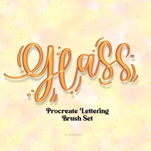 Glass Procreate Brush Set, Lettering Brush, Procreate Lettering, Calligraphy Brush, IPad Lettering, Brush Set, Digital Lettering, Procreate