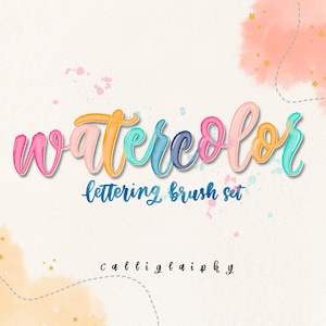 Watercolor Procreate Brush Set, Lettering Brushes, Procreate Lettering, Watercolor Brush, Brushes For Ipad, Brush Set, Digital Lettering