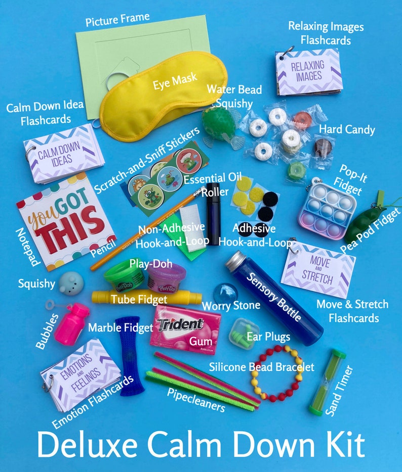 Deluxe Calm Down Kit Coping Tool Box Sensory Box Fidget - Etsy