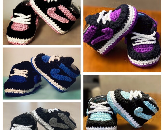 knitted jordan booties