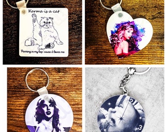 T. Swift through the Eras Keychains