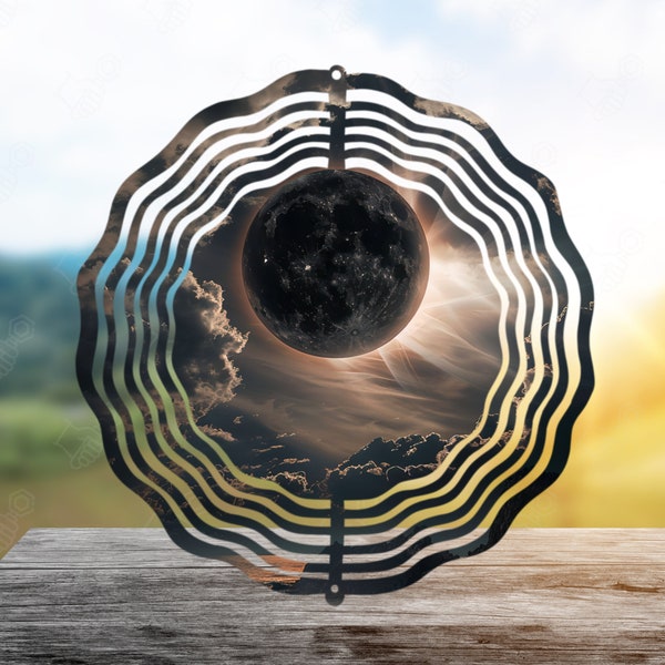 Solar Eclipse, Celestial, Nature, Sublimation Design, PNG, Sublimation PNG, Digital Download, Wind Spinner PNG, Stained Glass, Heat Transfer