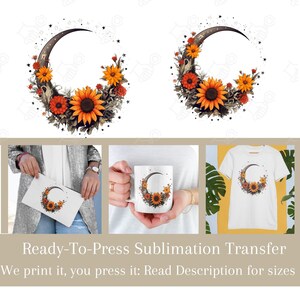 Boho Floral/ Sublimation / Ready to Press Sublimation Transfer/ Sublimation Design/ Sublimation Transfer/ Heat Transfers/RTP transfers