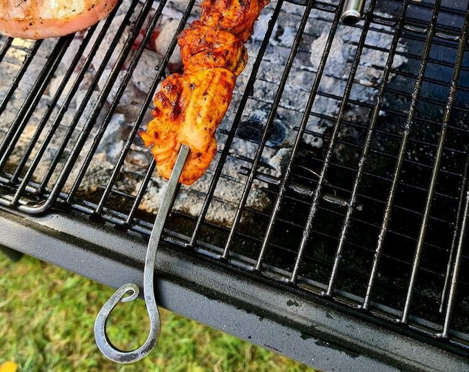 BBQ Skewers. Hand forged BBQ Kebab Skewers - Set of 4
