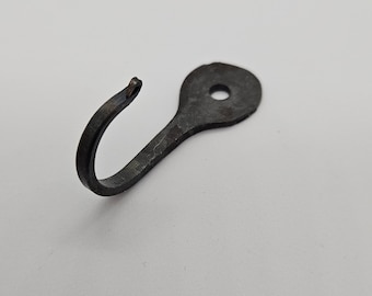 Blacksmith hooks small hooks handmade forged hooks rustic wall mounted hat hooks horseshoe nail hooks